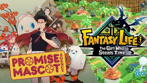 The logos for Promise Mascot Agency and Fantasy Life i.